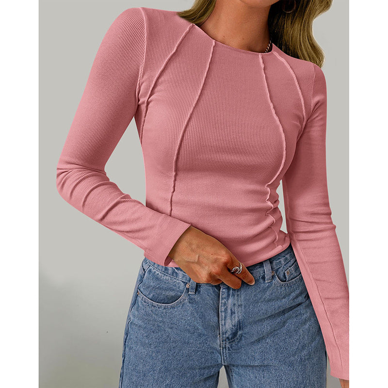 Long Sleeve Crewneck Slim Fit Basic Tee