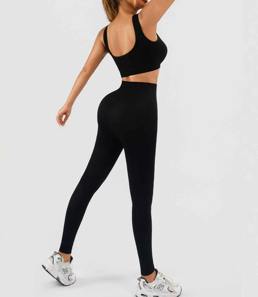 High Waist Gym Yoga Leggings Sets - Women's Workout Outfit
