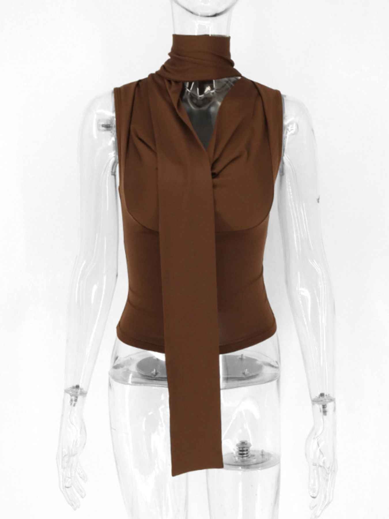 Cowl Neck Ruched Cami
