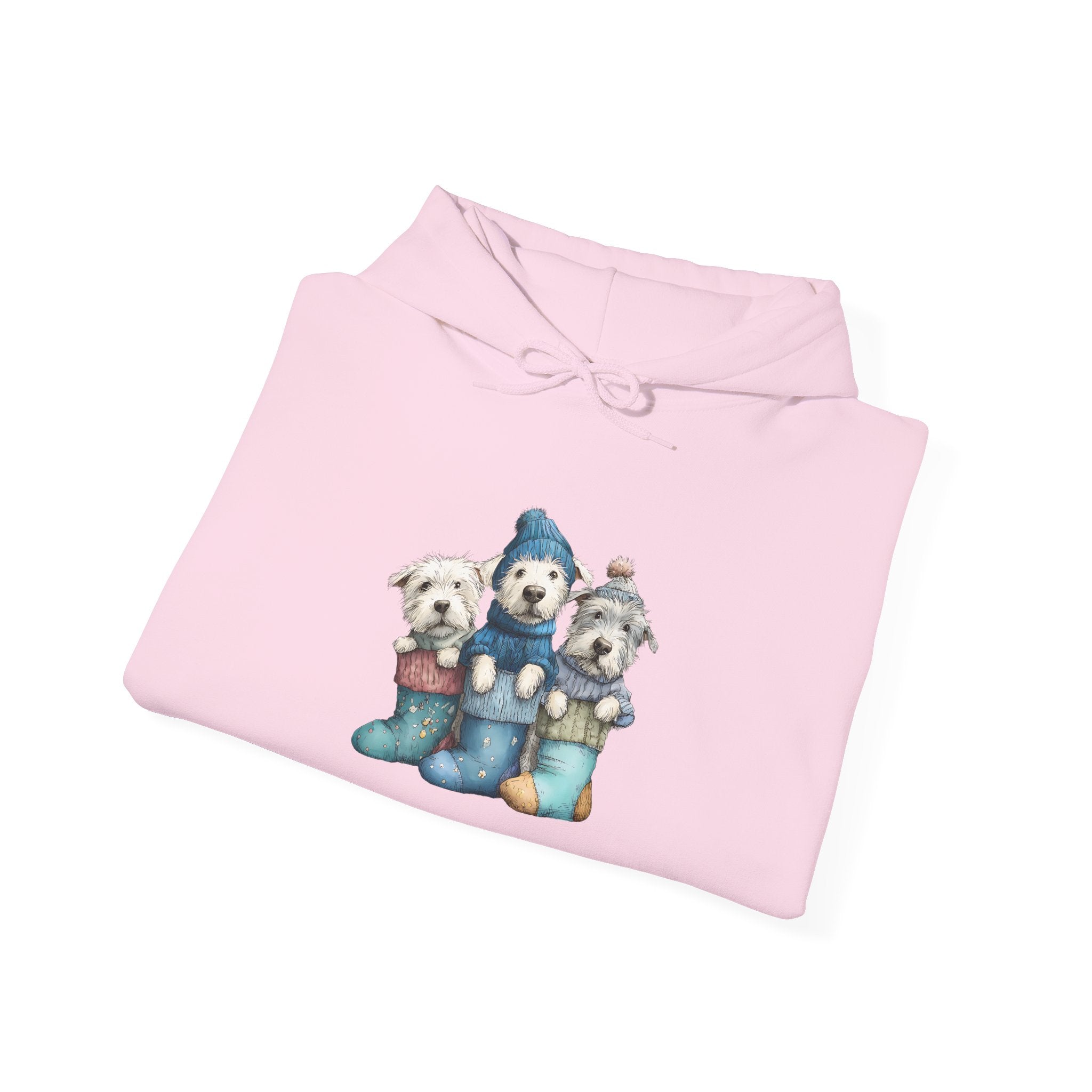 Stocking Pups Hoodie - Festive Christmas Dog Sweatshirt