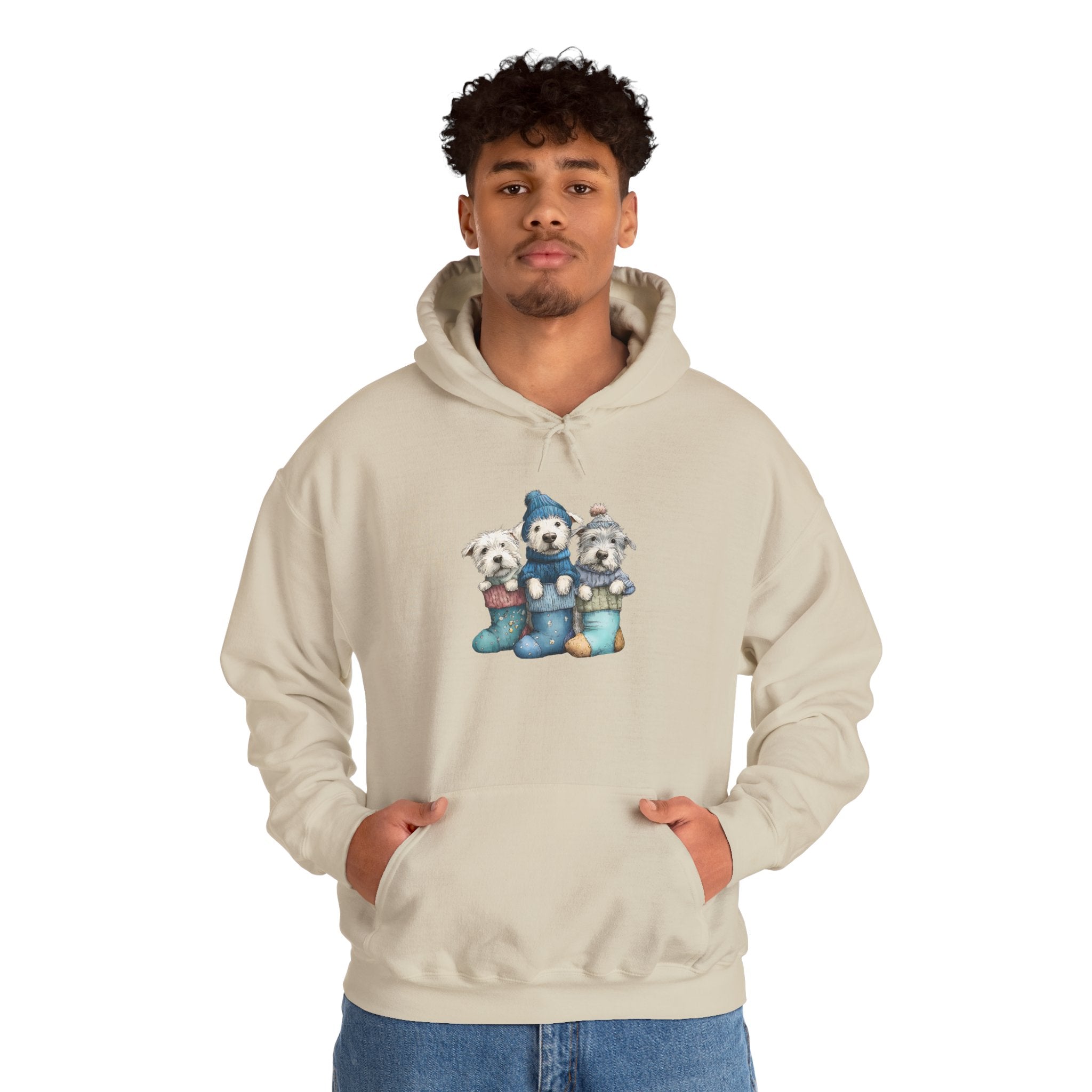Stocking Pups Hoodie - Festive Christmas Dog Sweatshirt