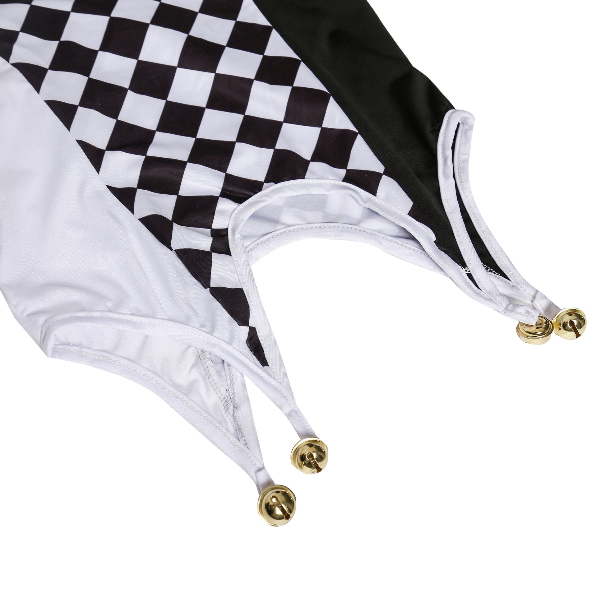 Harlequin Jester Costume Set - Diamond Corset with Bells