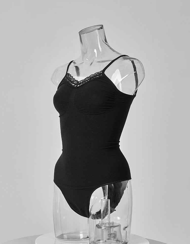 Seamless Sculpting Bodysuit - Sexy Lace Thong