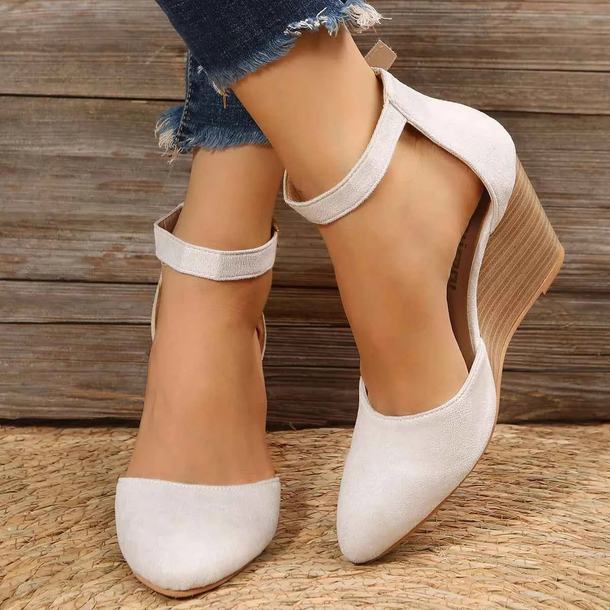 Point Toe Wedge Sandals