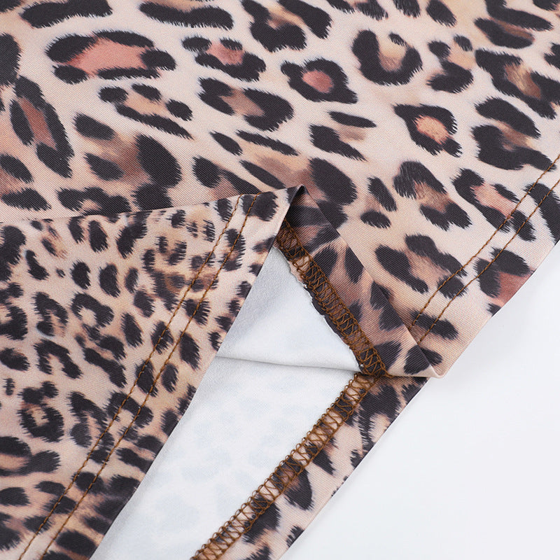 Vacation Style Leopard Bikini Set - Maxi Skirt Cover-Up
