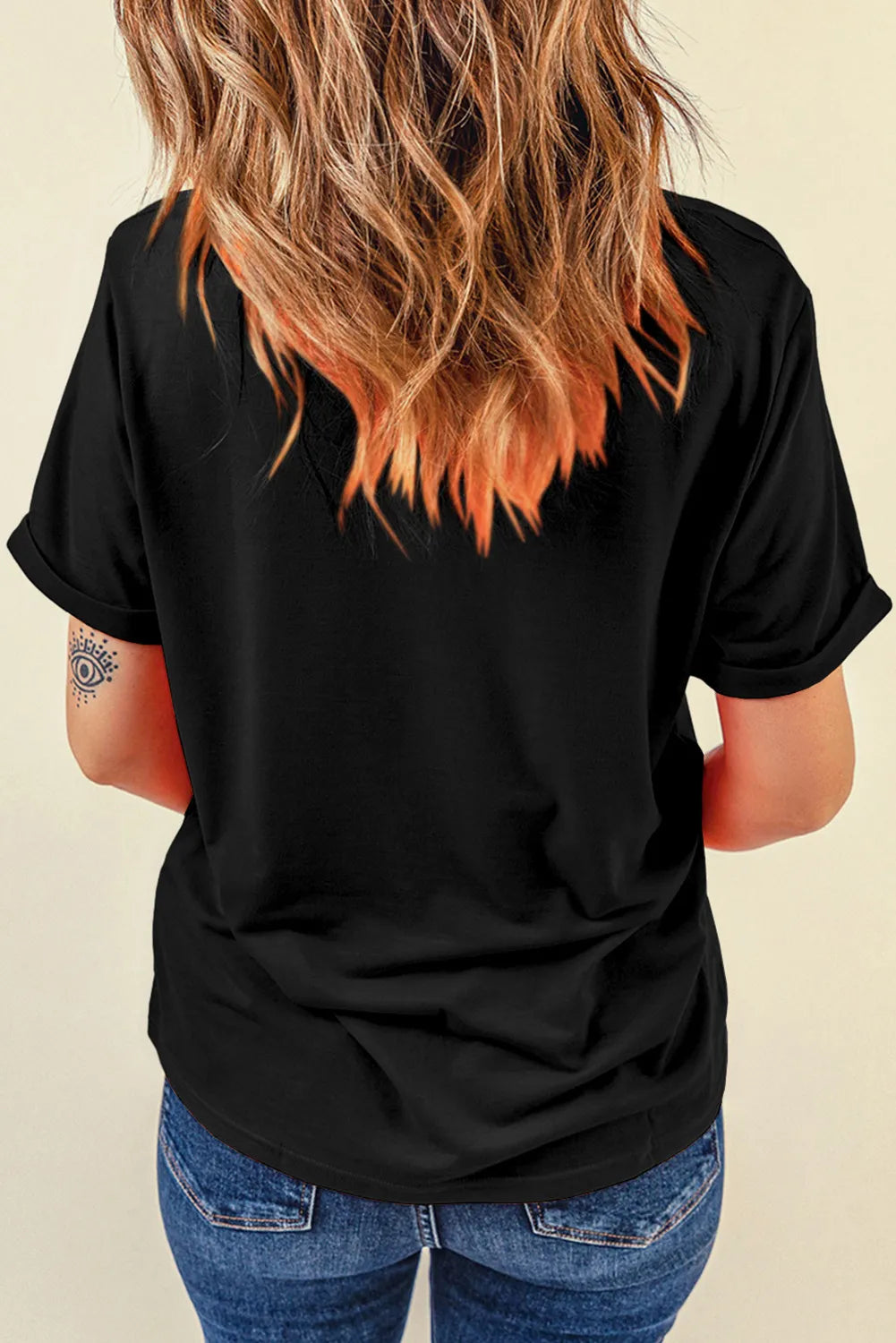 Graphic Round Neck Short Sleeve T-Shirt - Fashions Envy