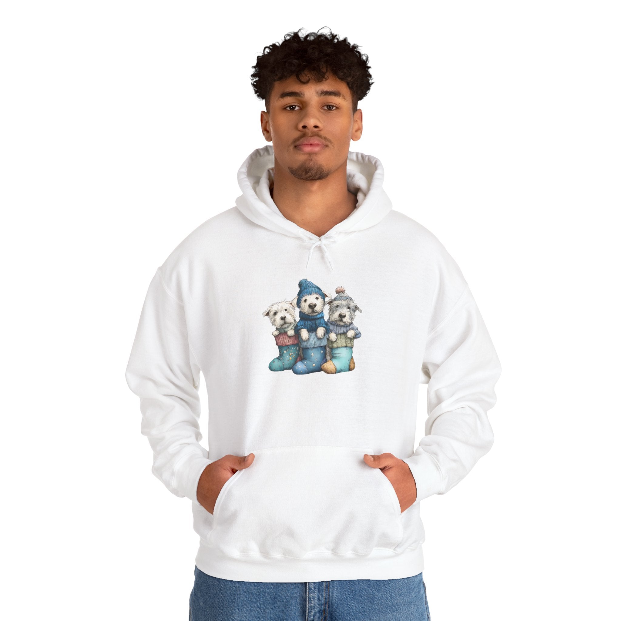 Stocking Pups Hoodie - Festive Christmas Dog Sweatshirt
