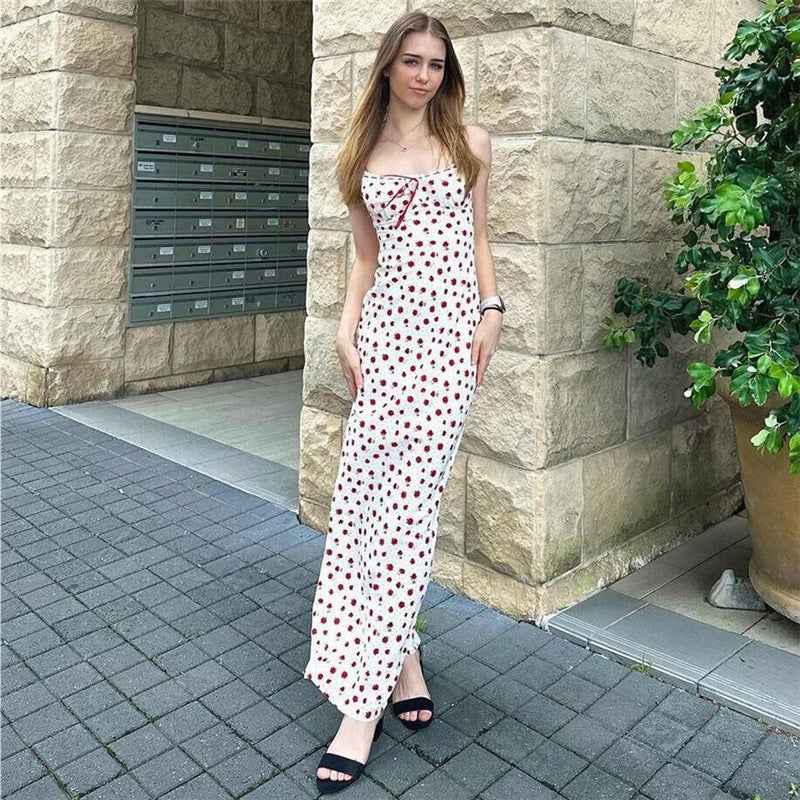 Style Women's Sweetheart One-Shoulder Lace Hem Floral Print Strapless Dress