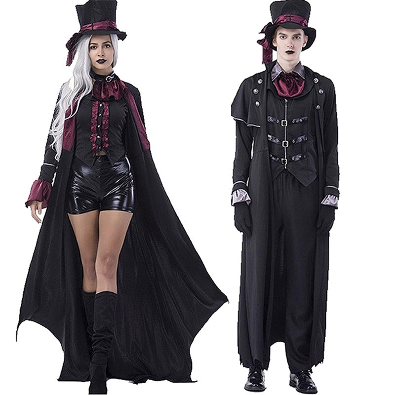 Vampire Costume Halloween Knight Performance Costume Role Play Dark Knight Anime Cosplay Costume for Men and Women