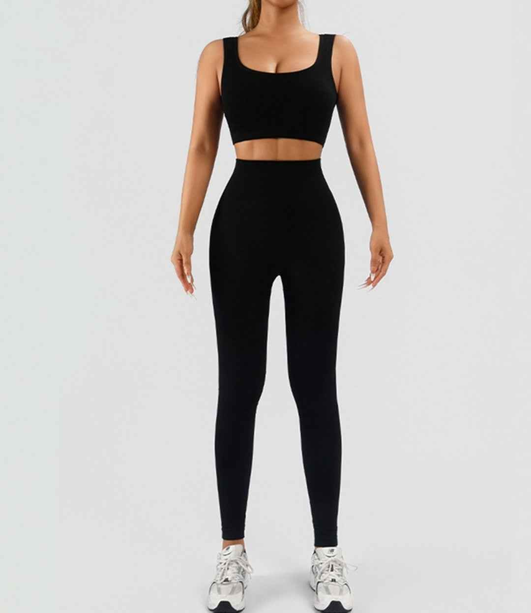 High Waist Gym Yoga Leggings Sets - Women's Workout Outfit
