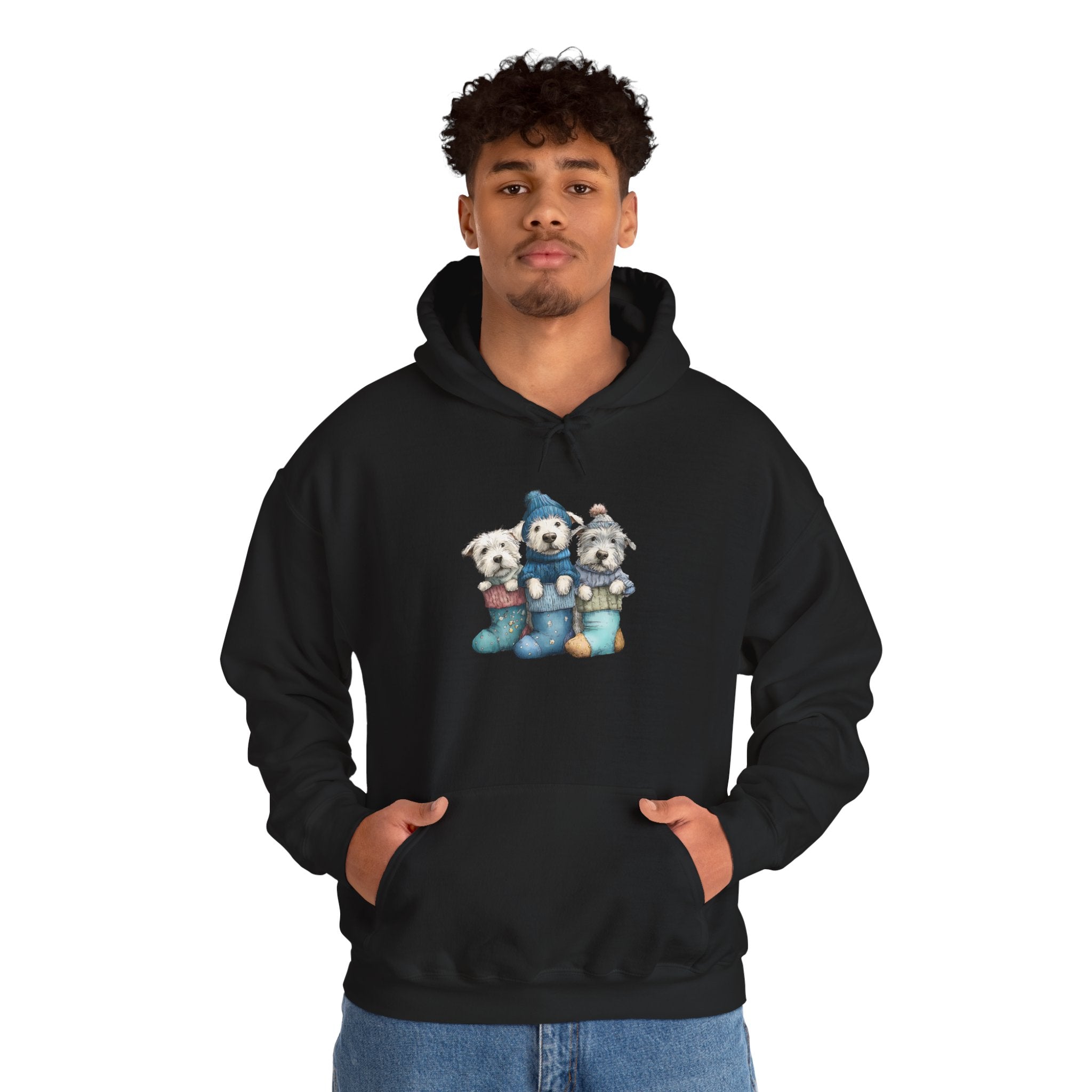 Stocking Pups Hoodie - Festive Christmas Dog Sweatshirt
