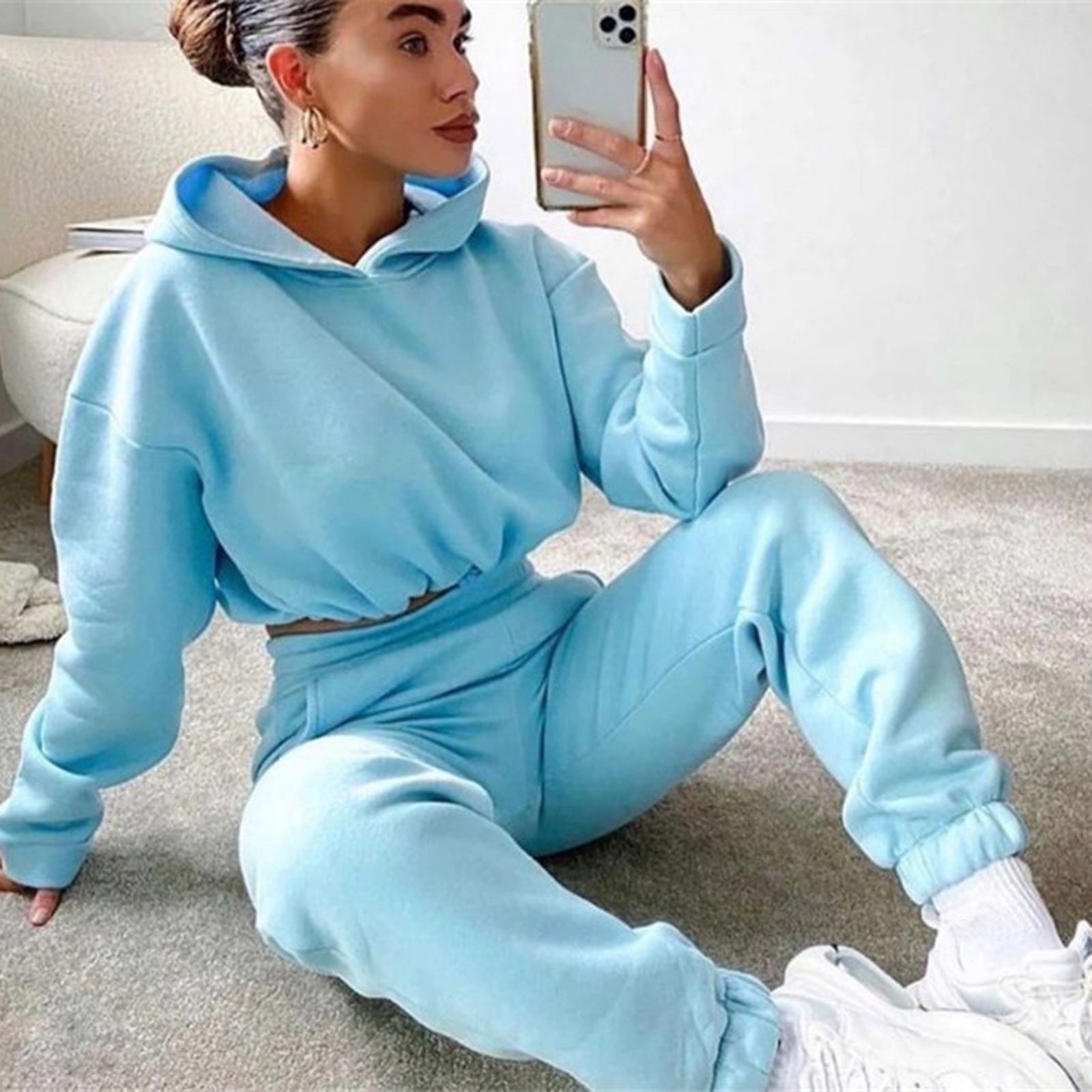 2 Piece Sweatsuit - Women's Hoodie & Joggers Tracksuit - Fashions Envy