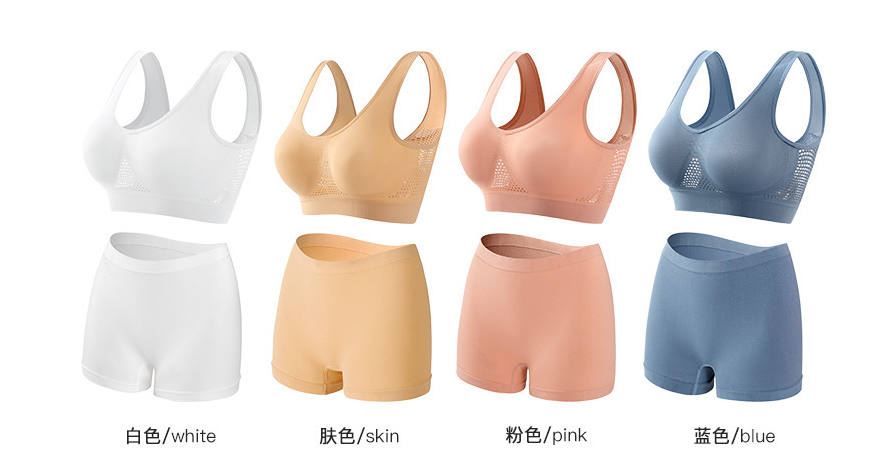 Plus Size Lingerie for Women - Seamless Sports Bra Set