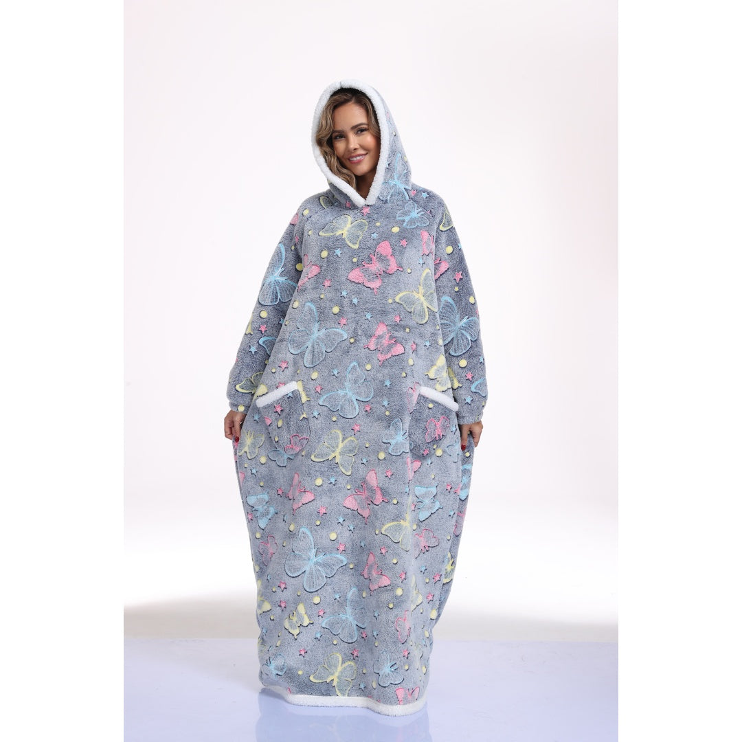 Hooded Blanket Sweatshirt - Sherpa Wearable Style