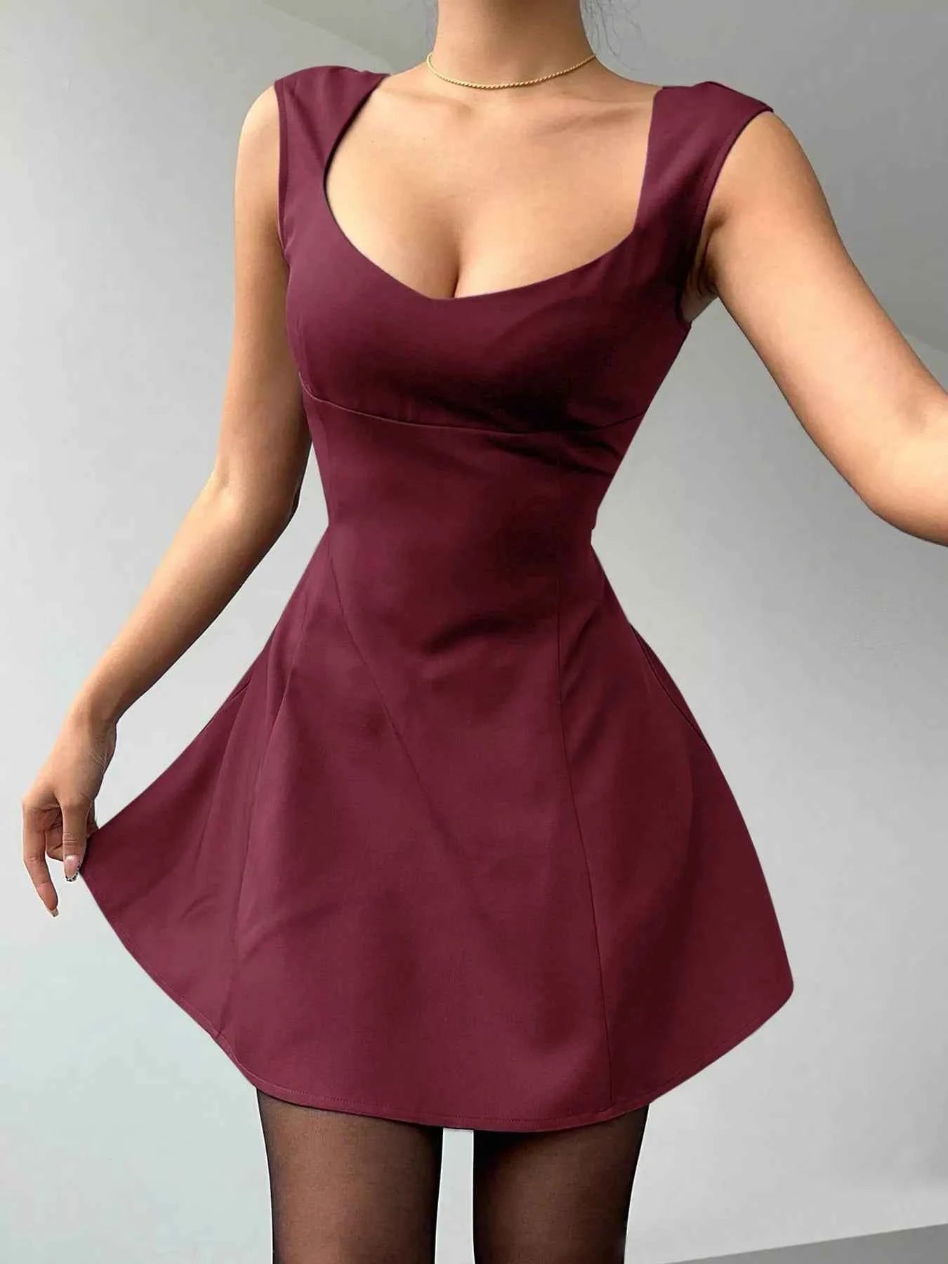 Sleeveless A-Line Mini Dress