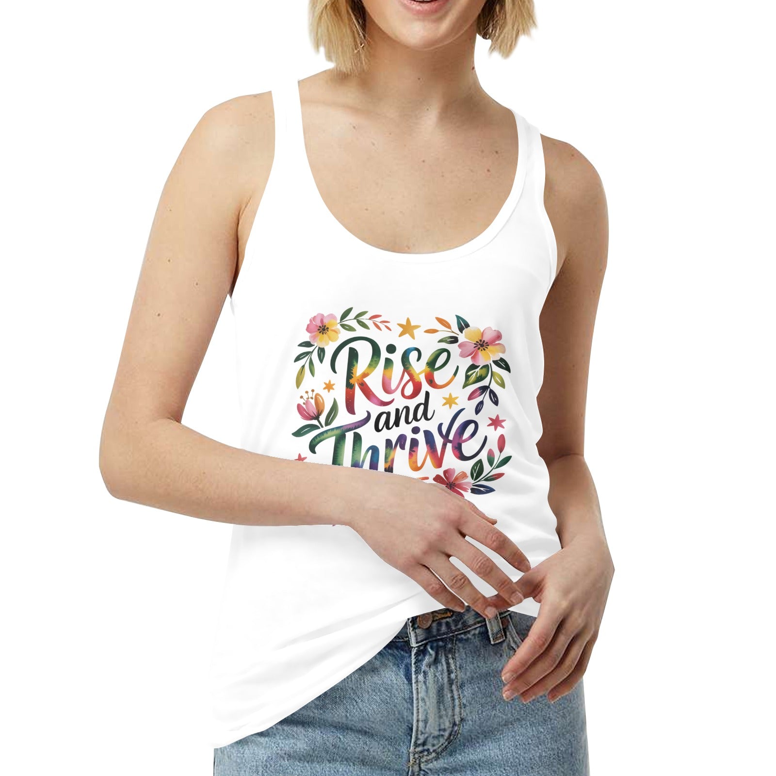 Inspirational Tank Top - Rise and Thrive - Fashions Envy