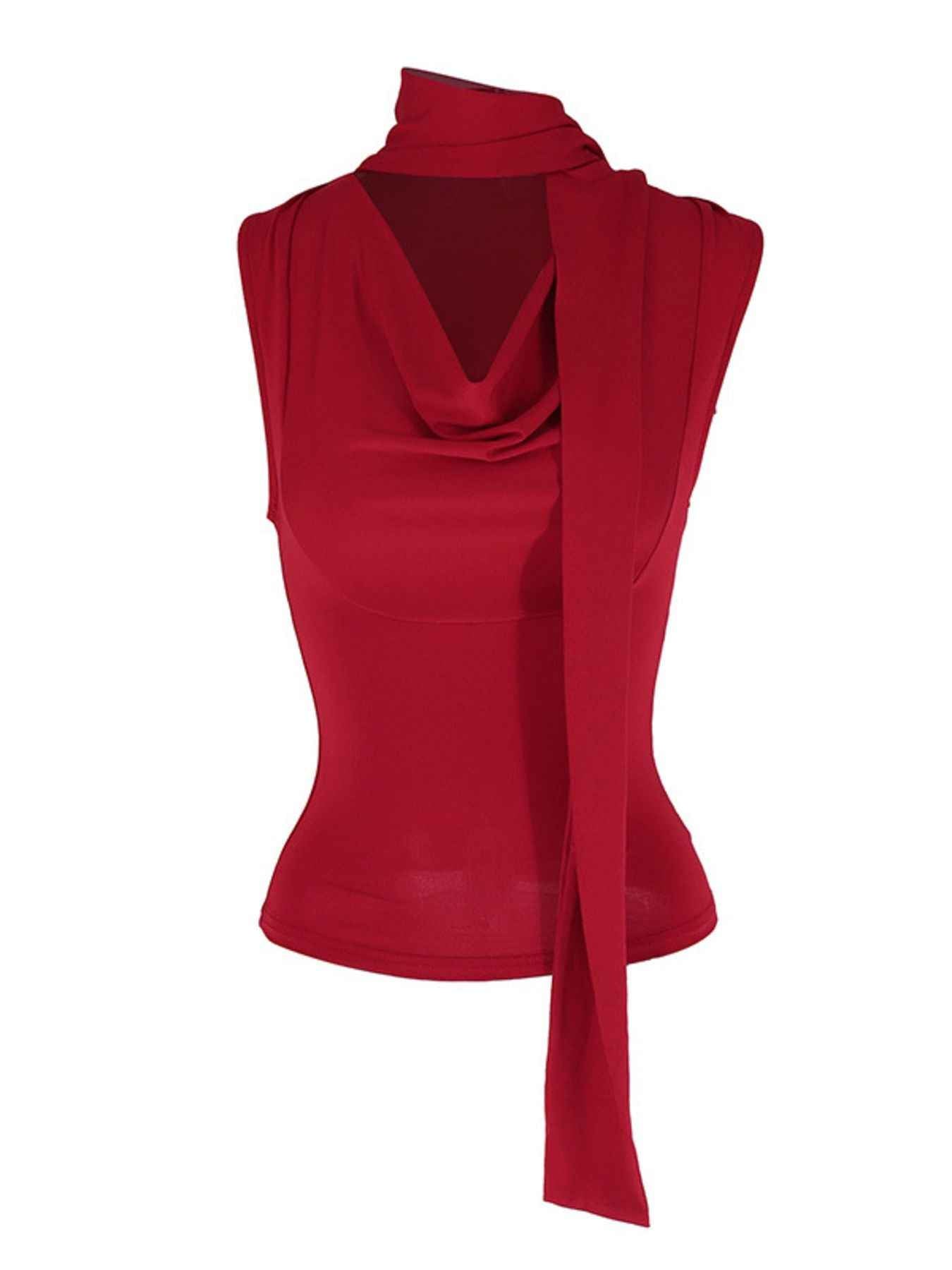 Cowl Neck Ruched Cami