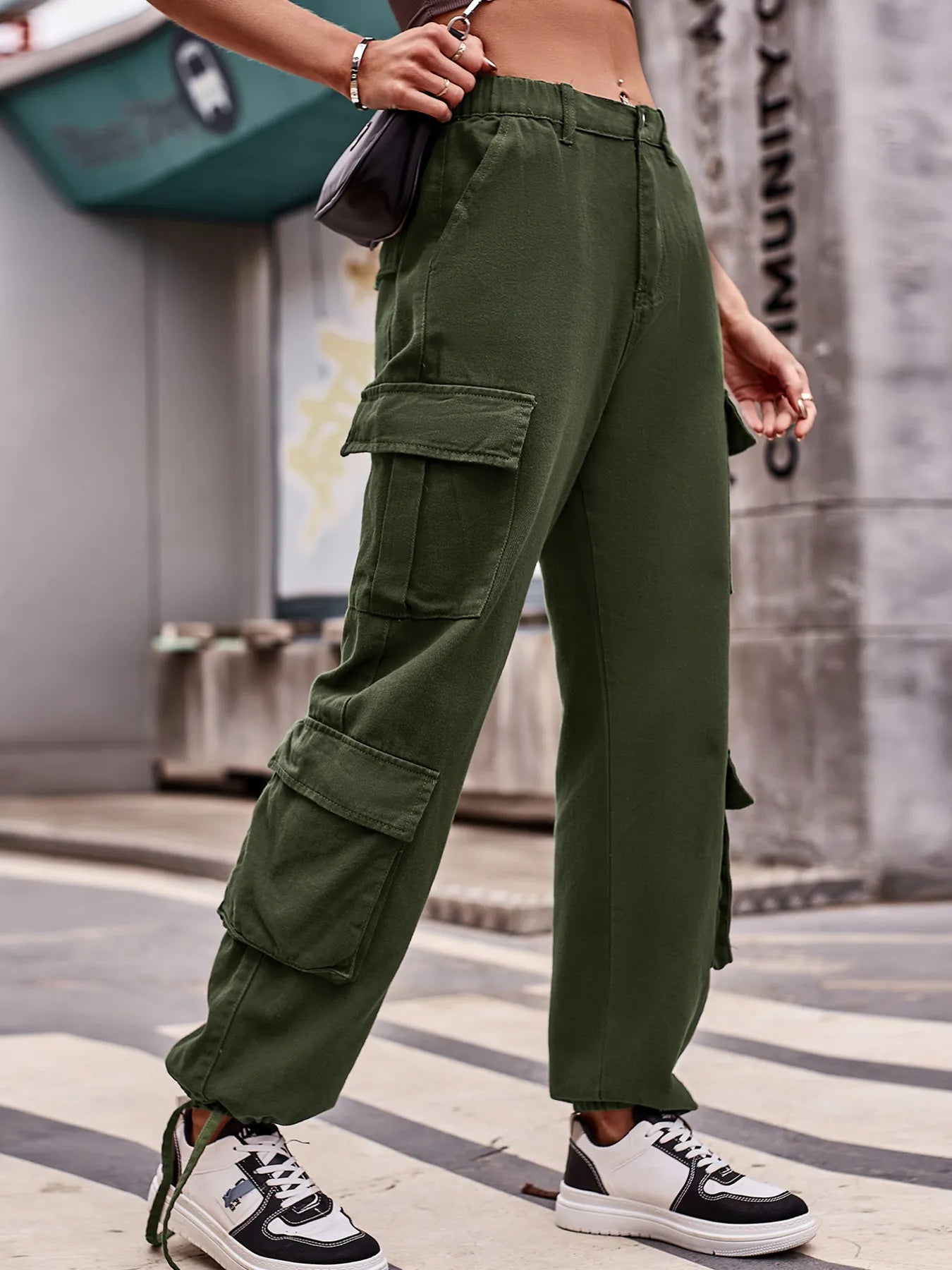 Casual Wide Leg Cargo Jeans - Relaxed Fit Denim - Fashions Envy