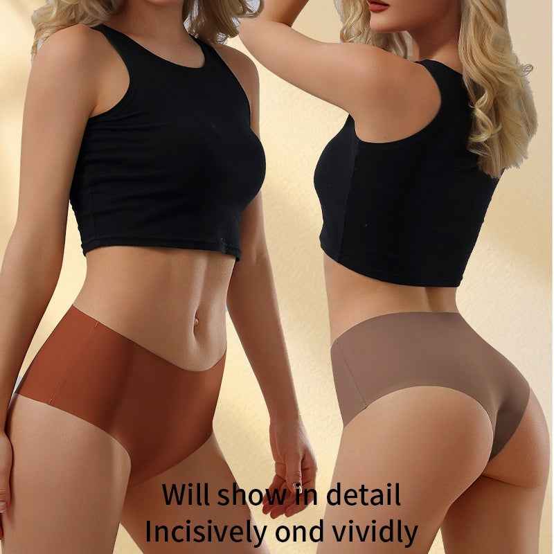 Seamless Ice Silk Panties 5-Pack - Soft Low Rise Brief Underwear