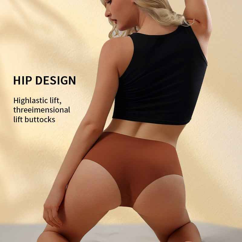 Seamless Ice Silk Panties 5-Pack - Soft Low Rise Brief Underwear
