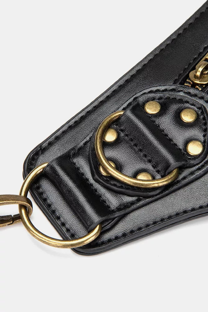 Steampunk Rivet Decor Multipurpose Crossbody Bag - Fashions Envy