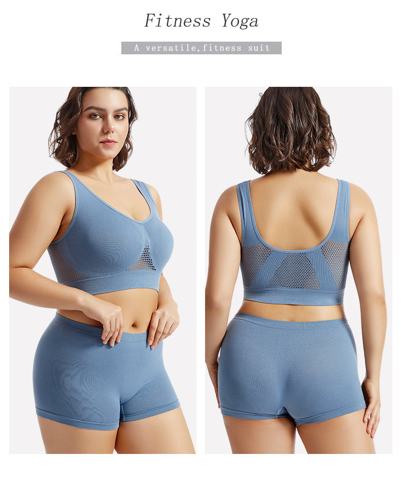Plus Size Lingerie for Women - Seamless Sports Bra Set