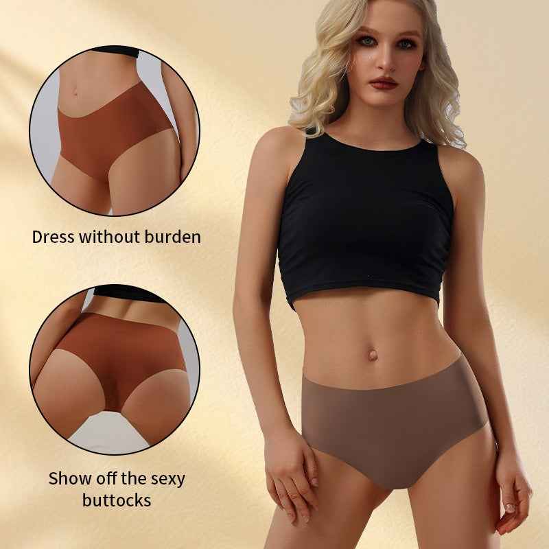 Seamless Ice Silk Panties 5-Pack - Soft Low Rise Brief Underwear