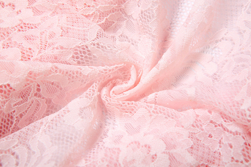 Lace Top and Pleated Skirt Set - Long Sleeve Two Piece - Fashions Envy
