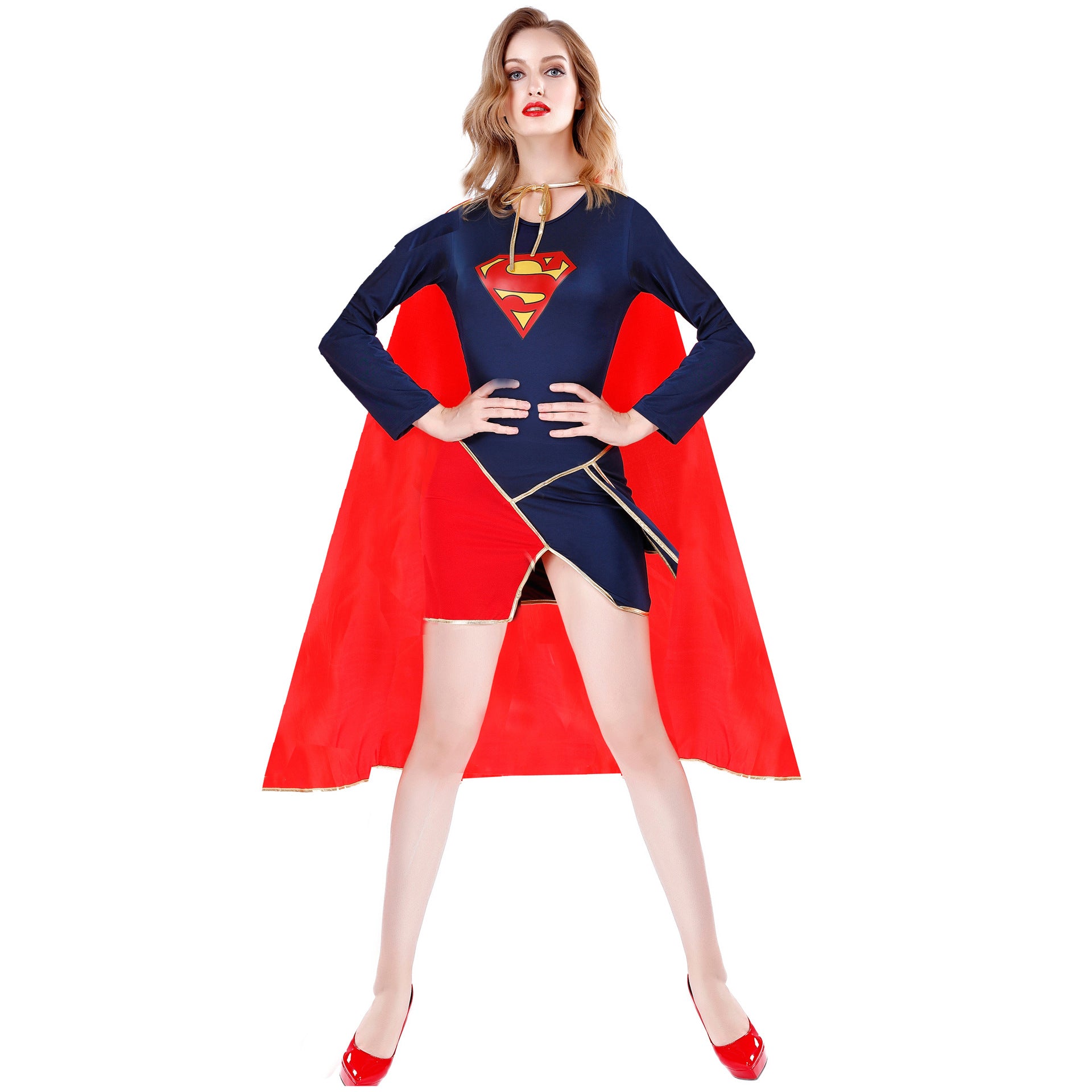 Superhero Costume for Women Captain Cosplay Outfit, Superhero Woman Stage Costume