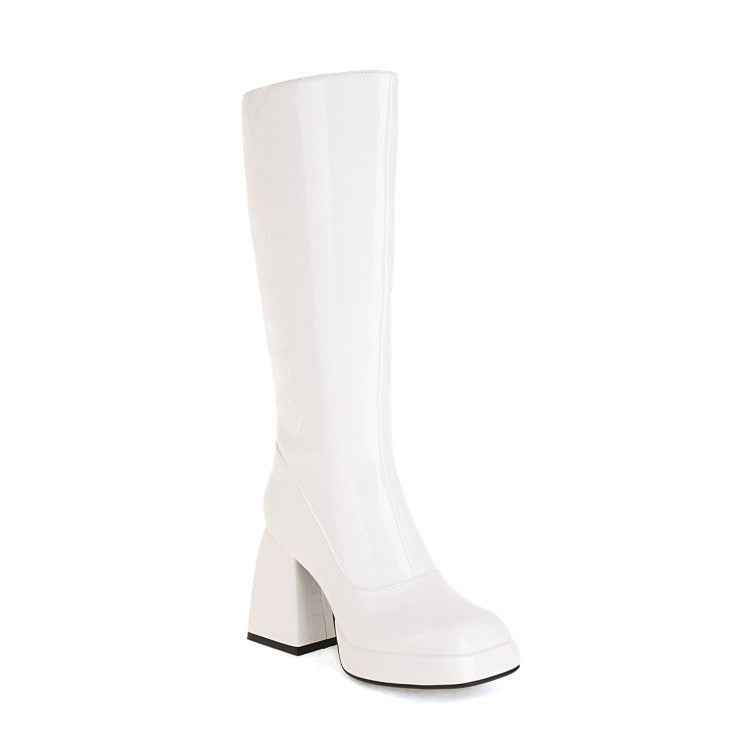 Women's Waterproof Platform High Boots - Candy Colors - Fashions Envy