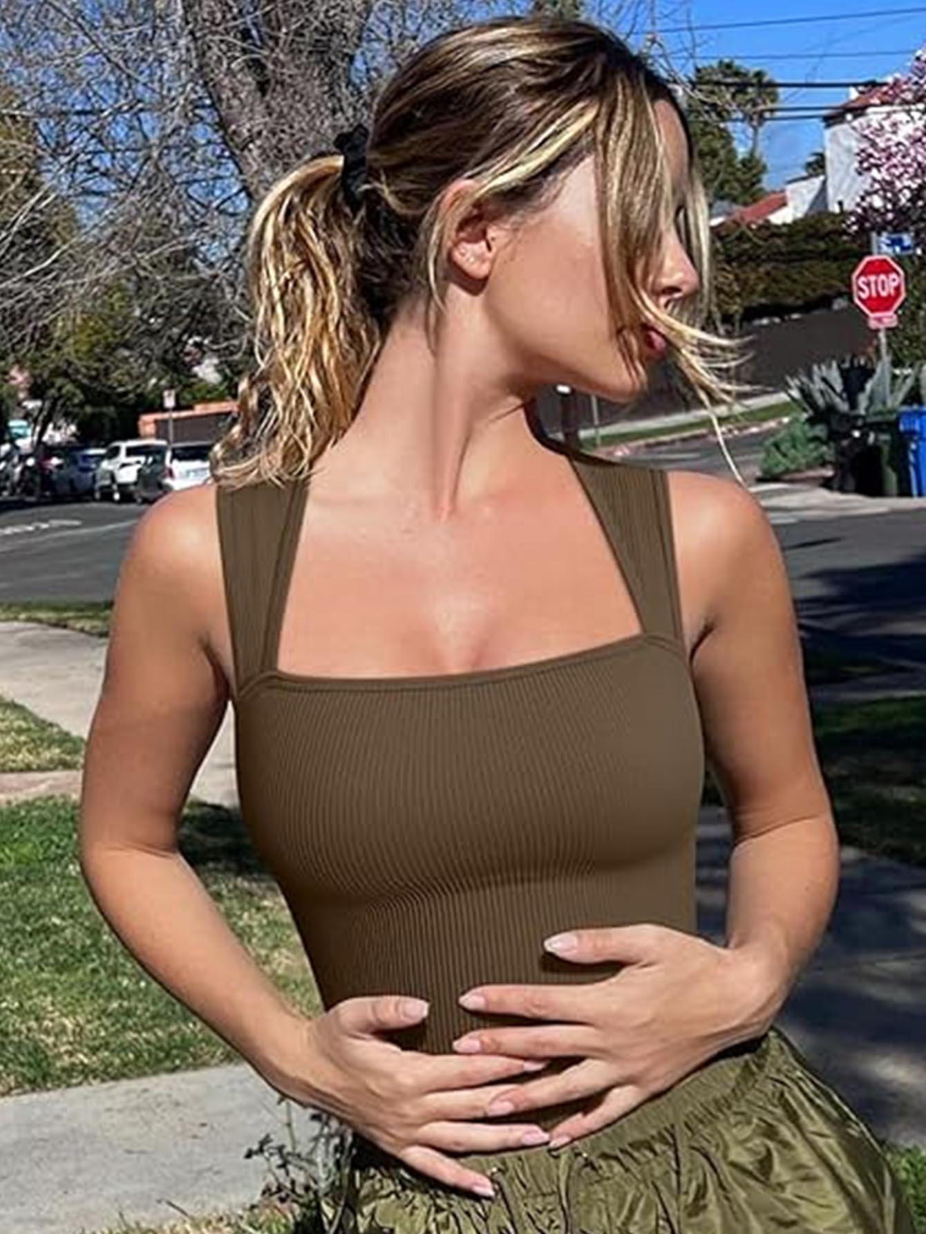 Sculpted Fit Bodysuit - Square Neck Yoga Activewear