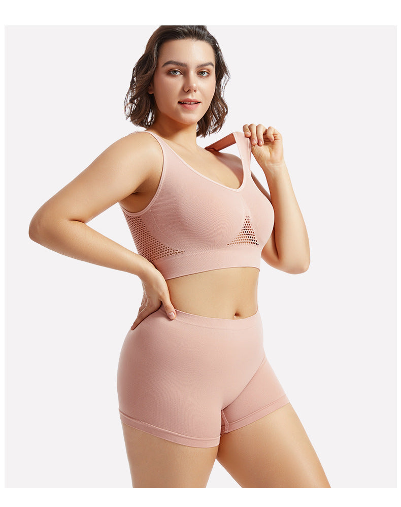 Plus Size Lingerie for Women - Seamless Sports Bra Set