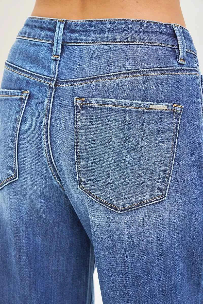 RISEN Slouchy Baggy Jeans - Medium Wash Full Length