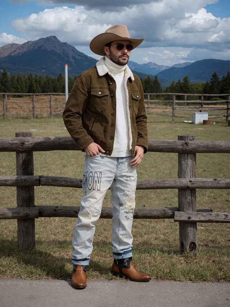 Non-stretch Straight-leg Pants
