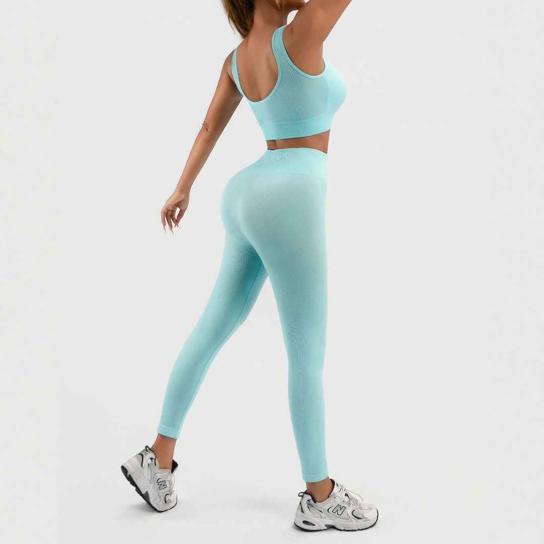 High Waist Gym Yoga Leggings Sets - Women's Workout Outfit