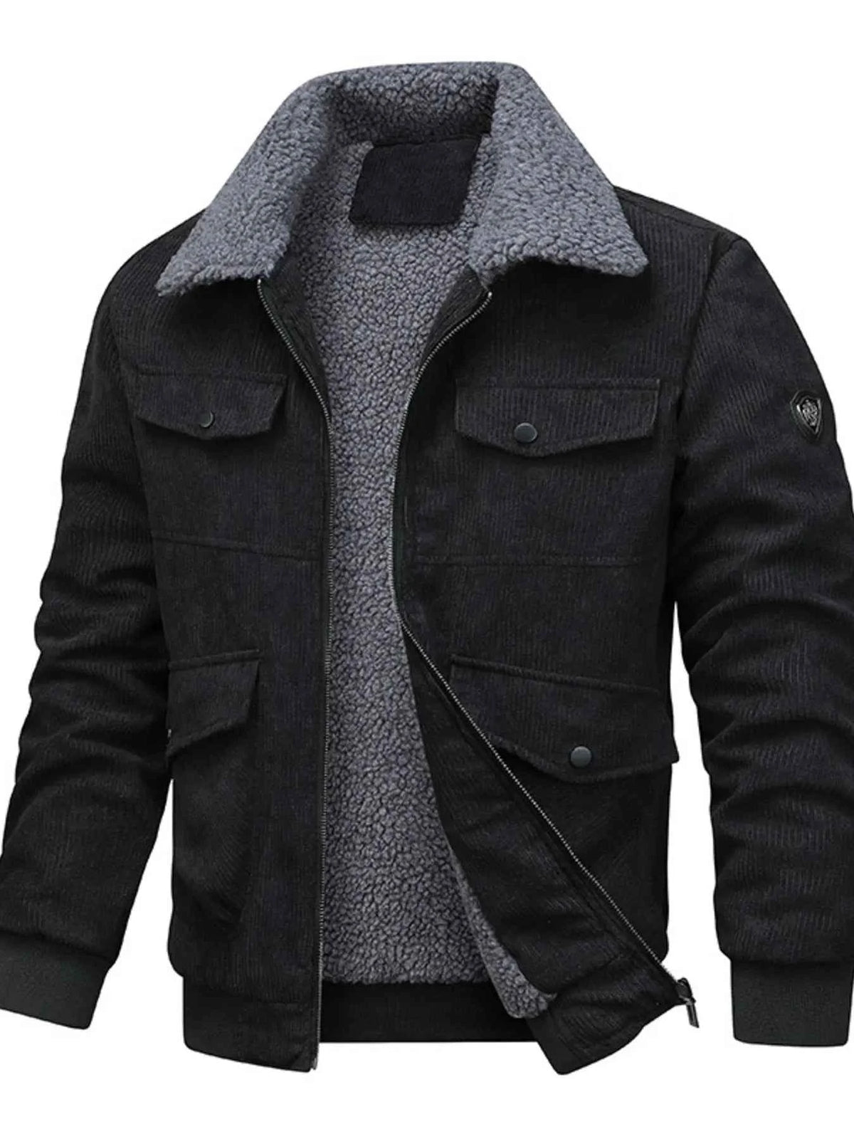 Men's Full Size Sherpa-Lined Corduroy Jacket Plus Size