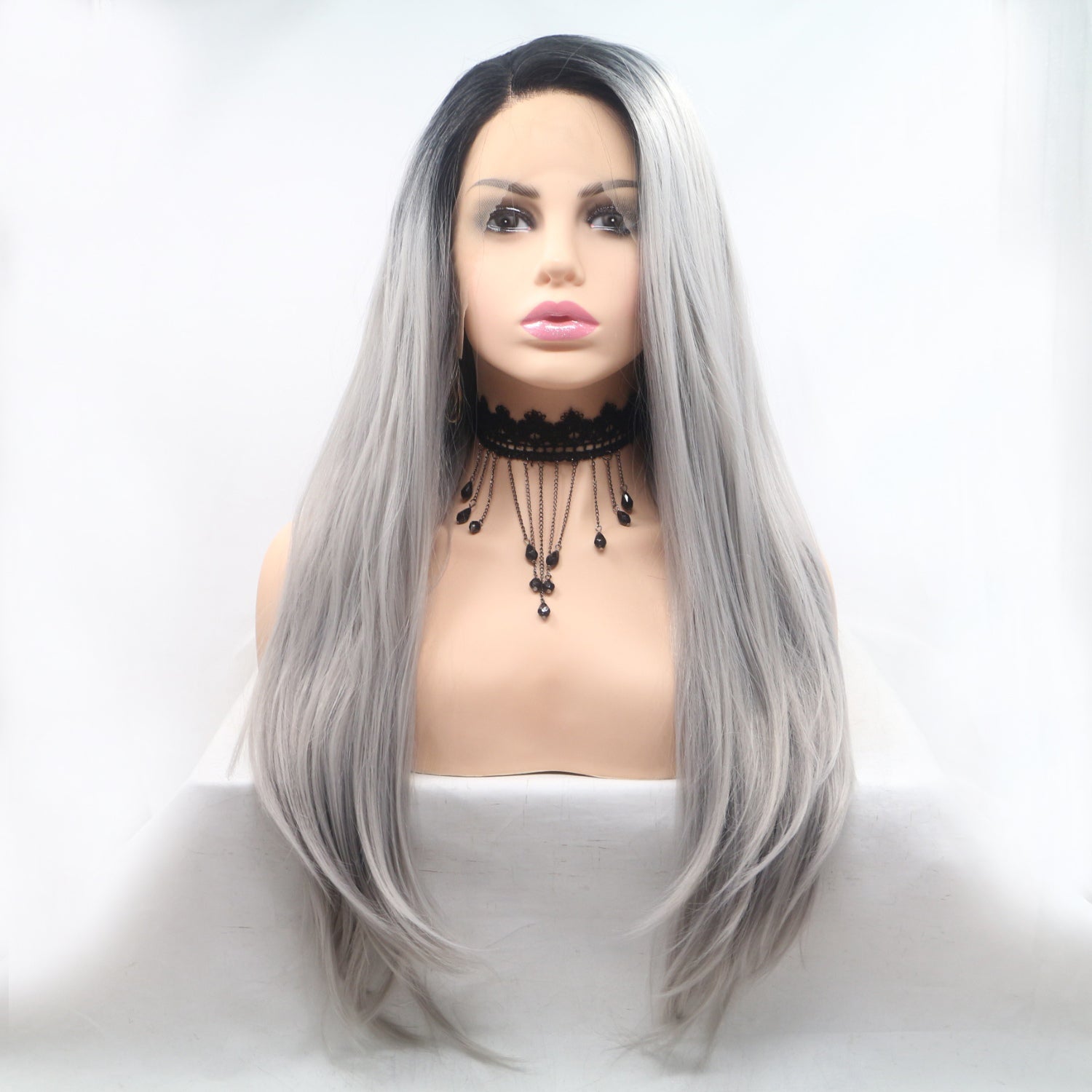 13*3" Lace Front Wigs Synthetic Long Straight 24" 130% Density - Fashions Envy