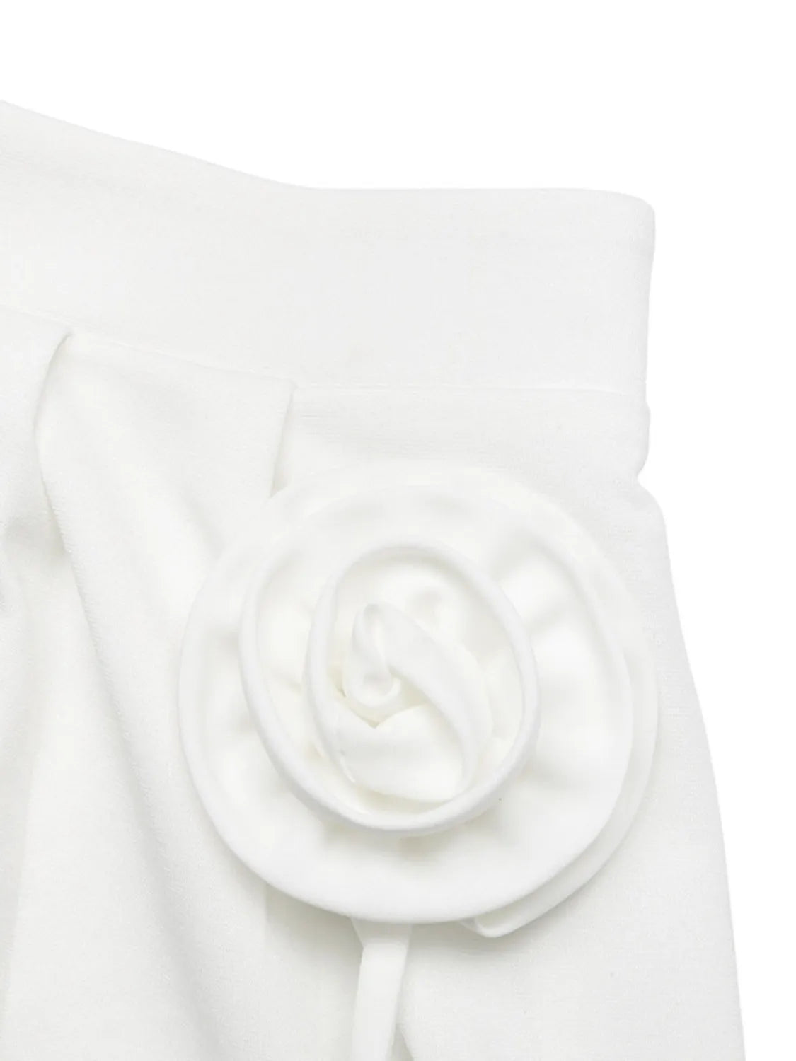 3D Flower Applique High-Waisted Shorts - Fashions Envy