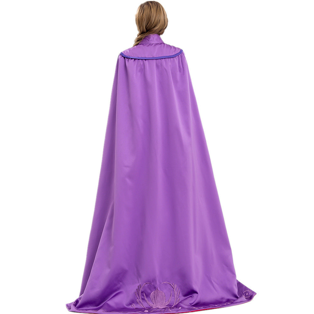 Anna Princess Costume Set - Blue Gown with Purple Cape