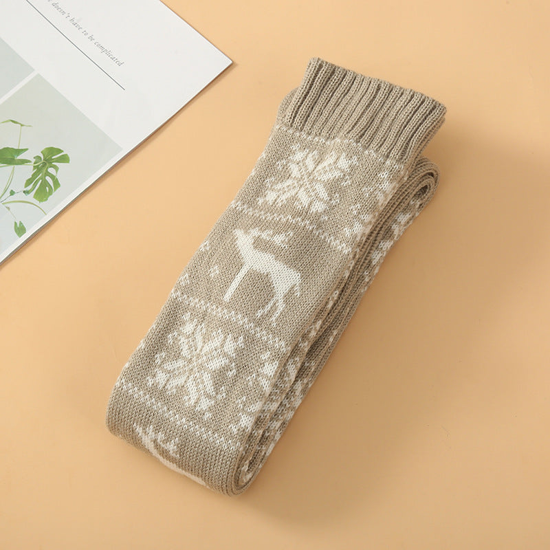 Christmas Knitted Socks - Over The Knee Long Stockings