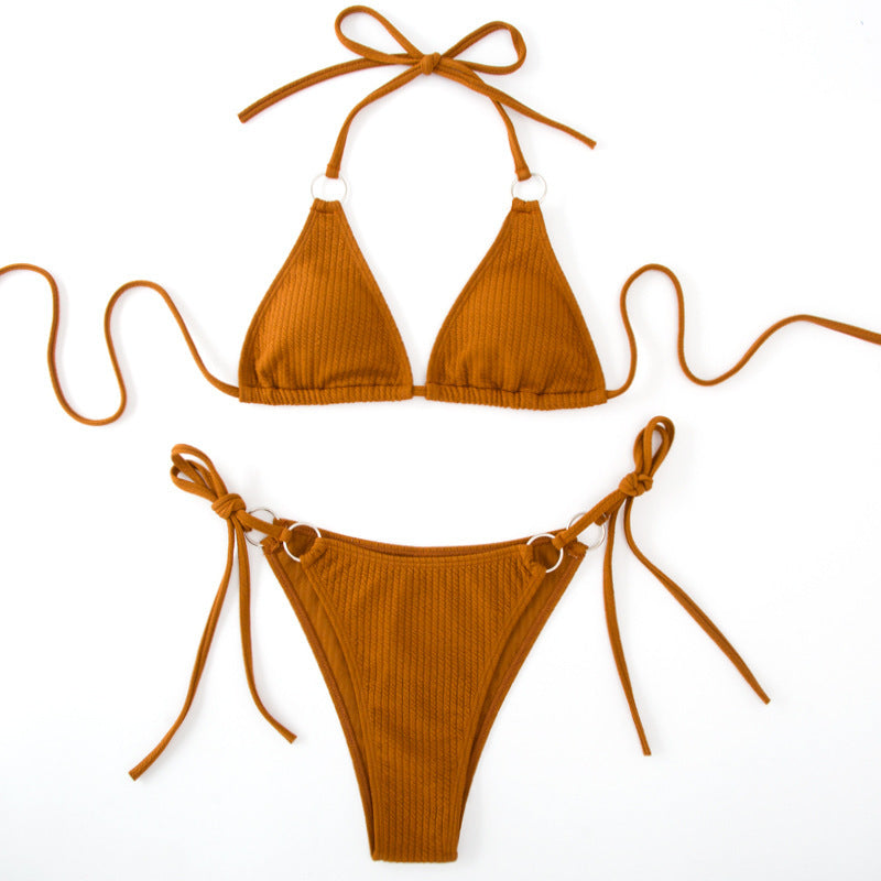 Summer Side Tie Brazilian Bandage Style Bikini Swimsuit Set