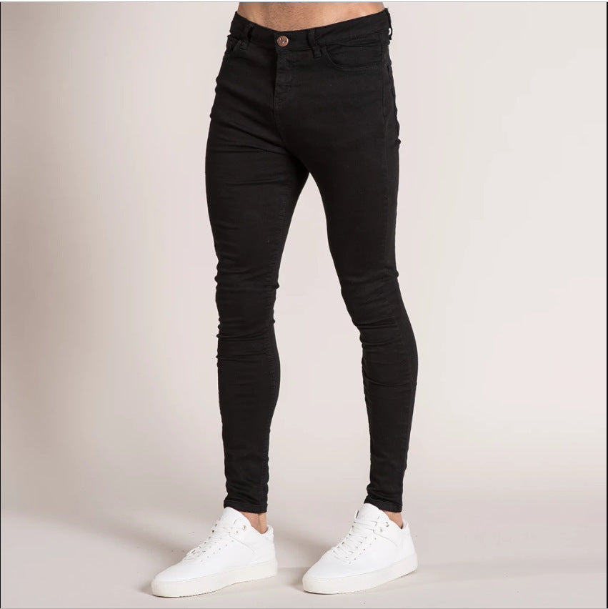 Men's Stretch Skinny Jeans - Mid Rise and Zipper Fly