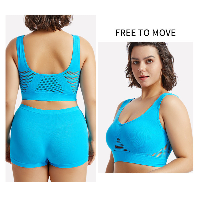 Plus Size Lingerie for Women - Seamless Sports Bra Set