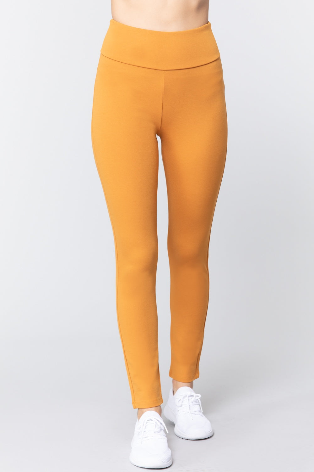 Women's High Waist Long Ponte Pants - Professional Stretch Dress Pants