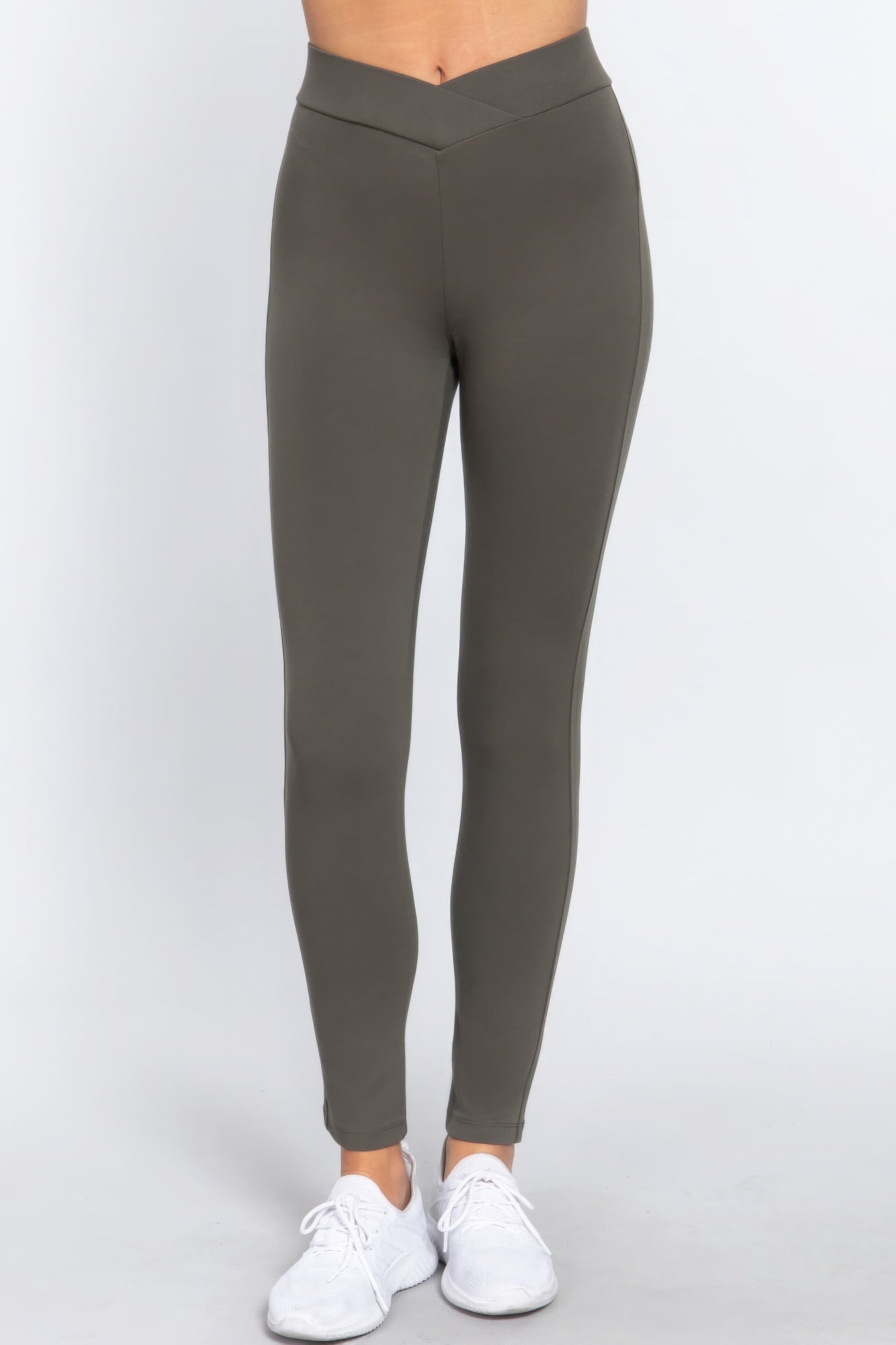 Seagull-shaped Mid-rise Ponte Pants