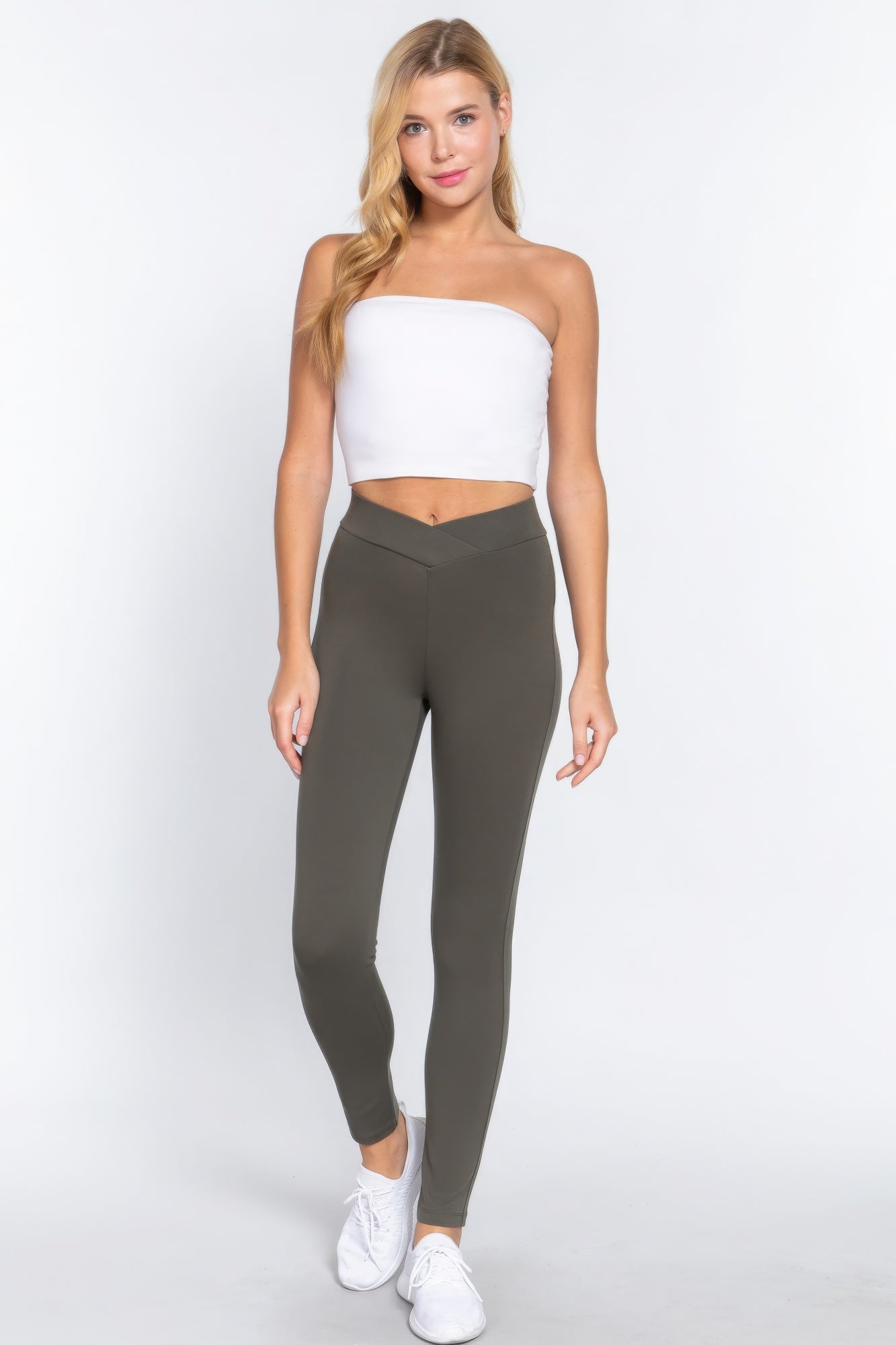 Seagull-shaped Mid-rise Ponte Pants