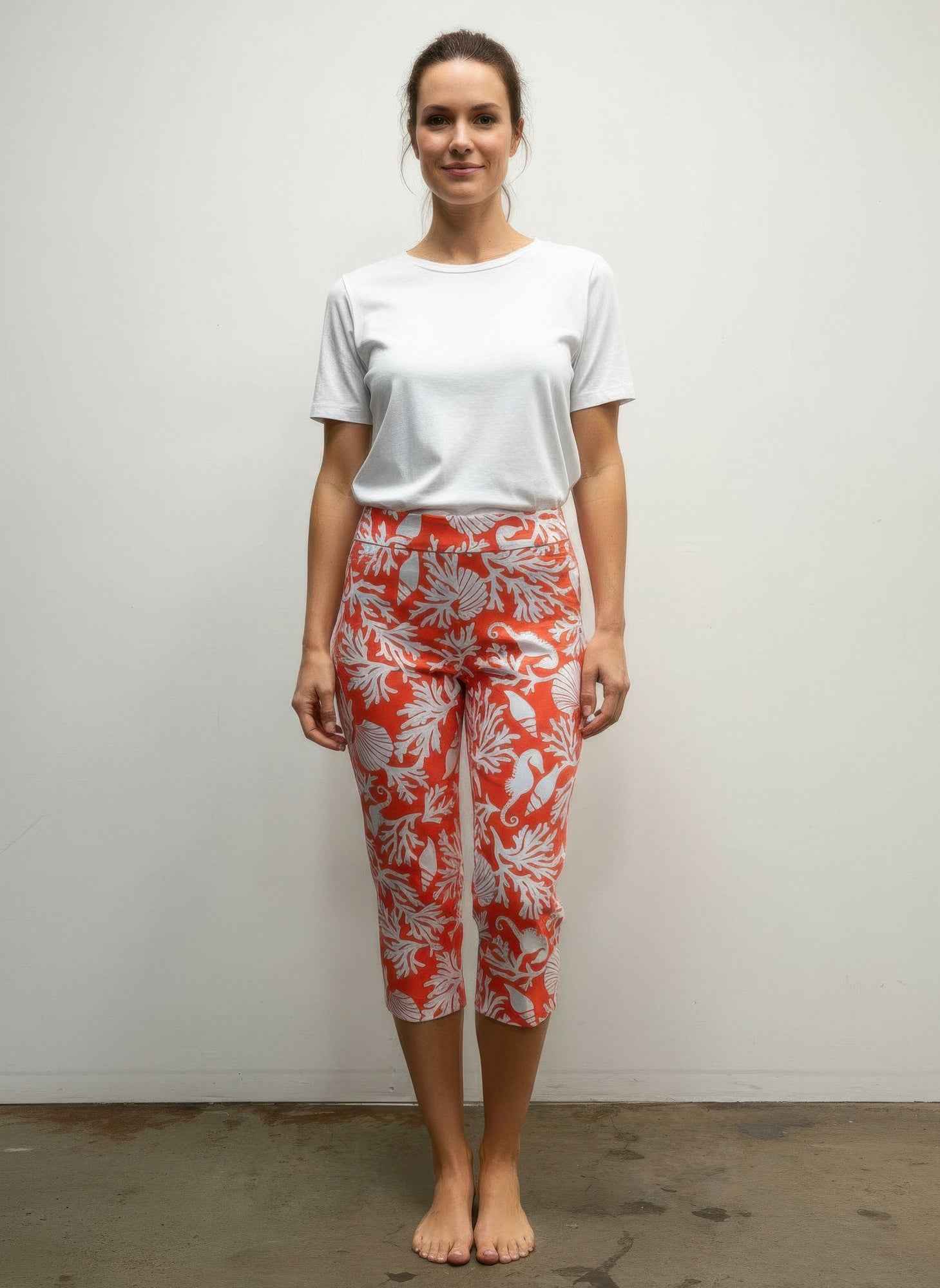 Pull-On Capri Pants - Summer Print Style