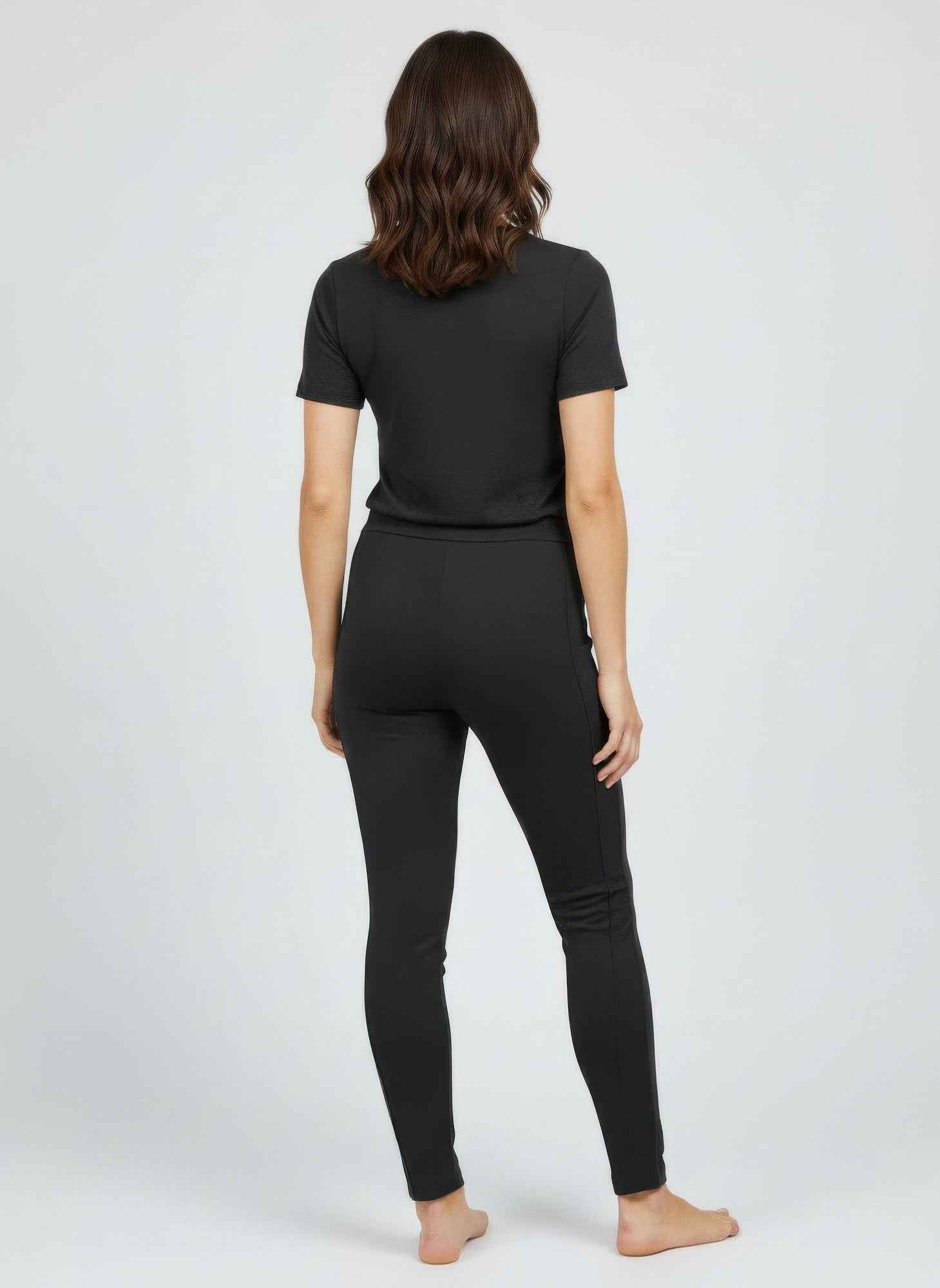 Slim Pull On Ankle Pants - Stretch Knit Polished Fit