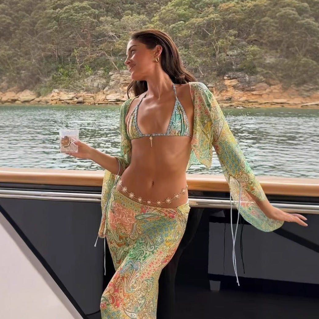 Printed Halter Swimwear Collection - Mix Match 4 Styles