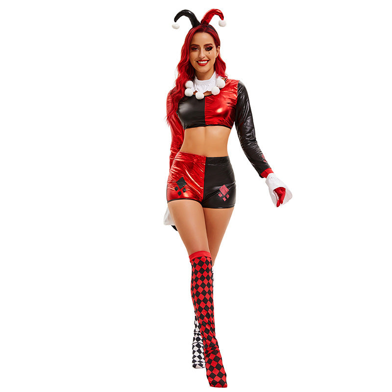 Sexy Jester Halloween Costume - Harley Quinn Clown Outfit